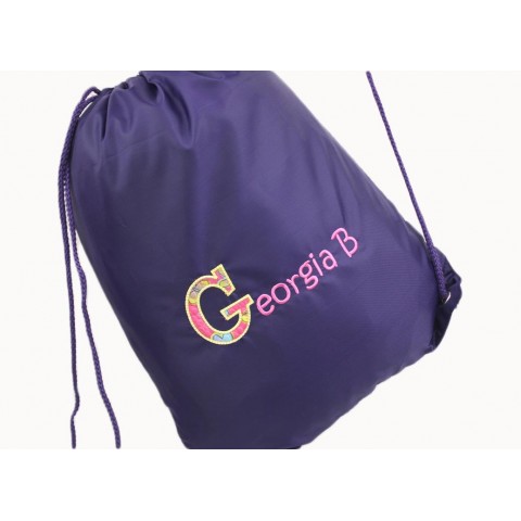 Girls Personalised Gym Bag PE Kit Bag with Drawstring